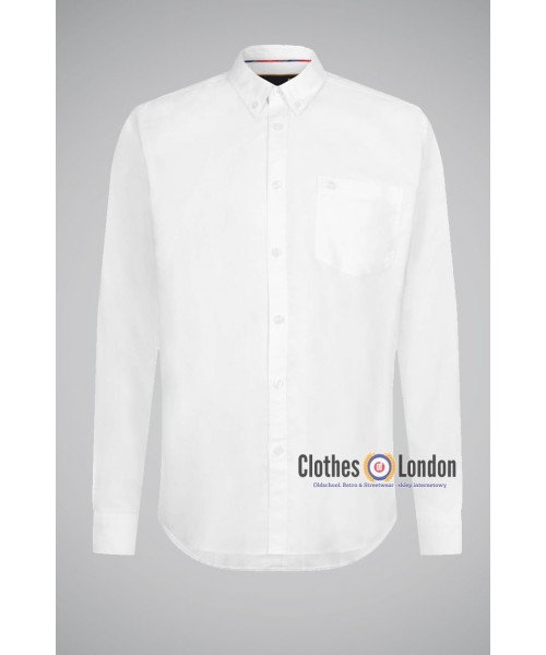Koszula z długim rękawem MERC LONDON OVAL OXFORD Biała
