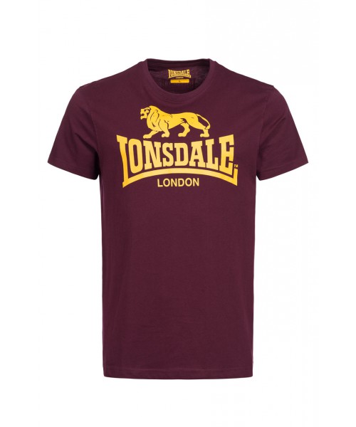 Męski T-Shirt Lonsdale London LOGO bordowy