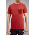 T-Shirt LYLE & SCOTT POCKET czerwony