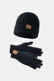 Zestaw czapka zimowa i rękawiczki LONSDALE LONDON DEAZLEY Czarny