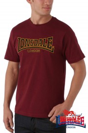 T-shirt Lonsdale London Classic Bordowa